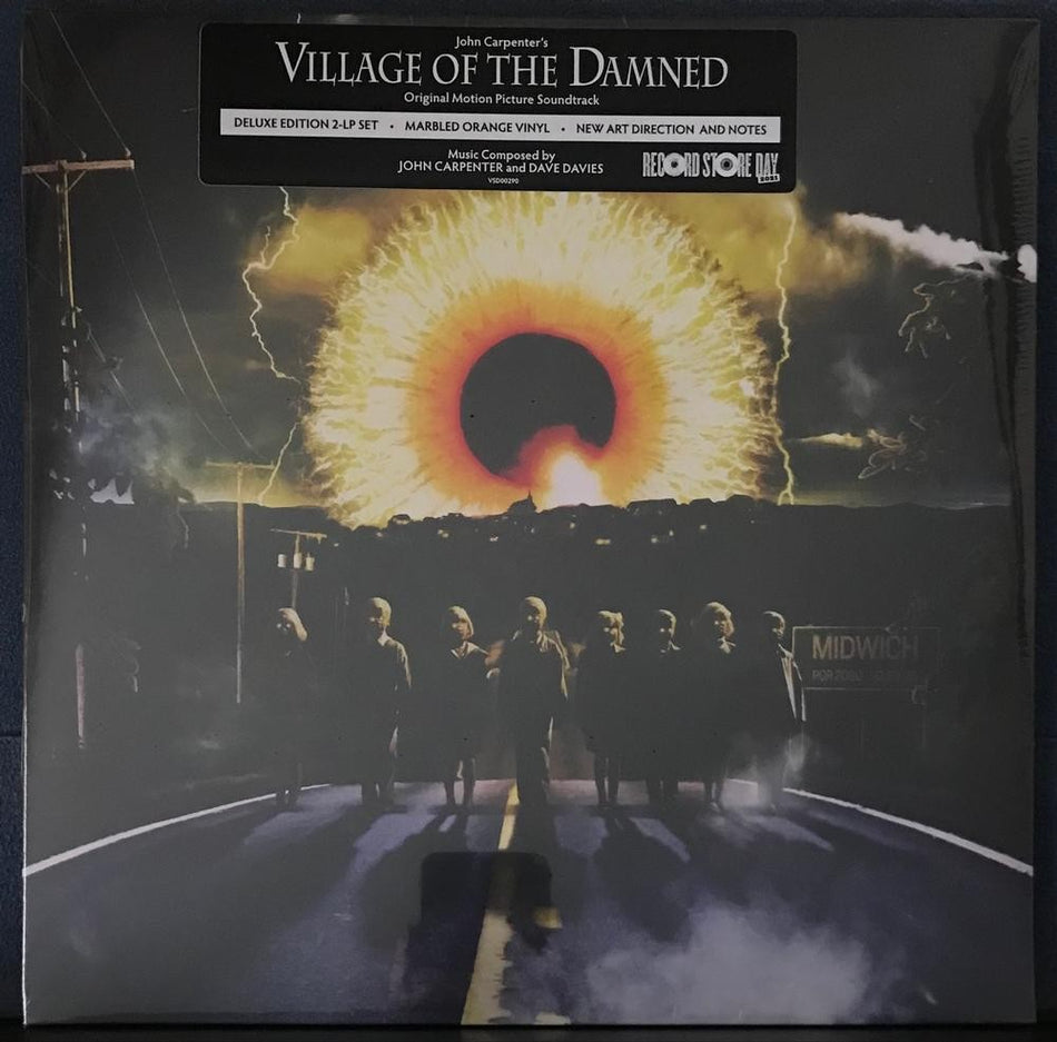 VILLAGE OF THE DAMNED OST SOUNDTRACK~SEALED RSD 2021 ORANGE MARBLE 2LP~CARPENTER