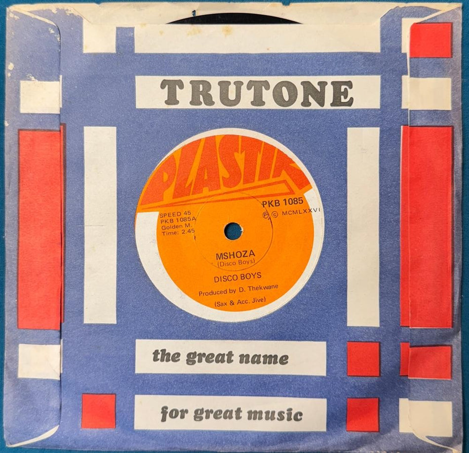 SOUTH AFRICA 45~DISCO BOYS MSHOZA / EMABODINI~1977 PLASTIK~FUNKY JIVE SOUL~HEAR