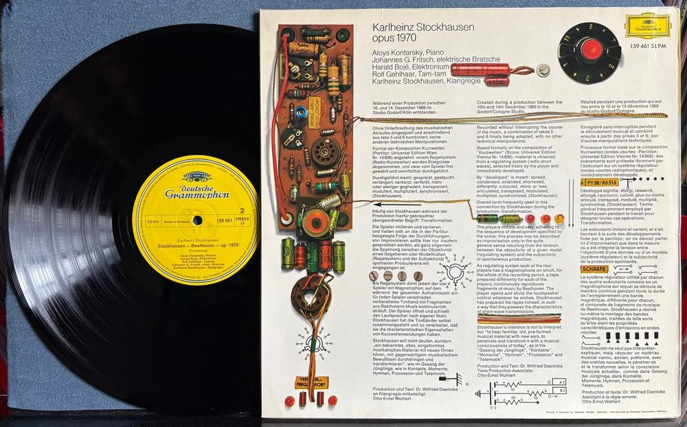 KARLHEINZ STOCKHAUSEN OPUS 1970~ORIG GERMAN DEUTSCHE GRAMMOPHON LP~CLASSICAL