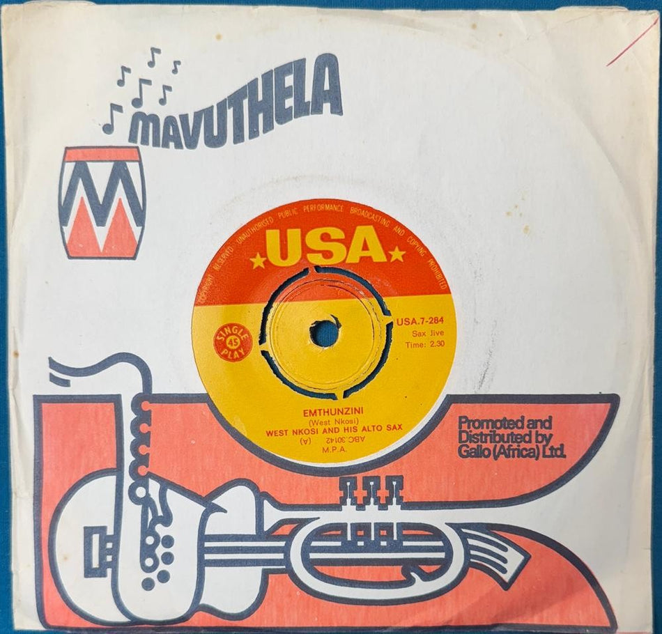 SOUTH AFRICA 45: WEST NKOSI EMTHUNZUNI/ THATHA BEKA~1970s on USA~JIVE JAZZ~HEAR