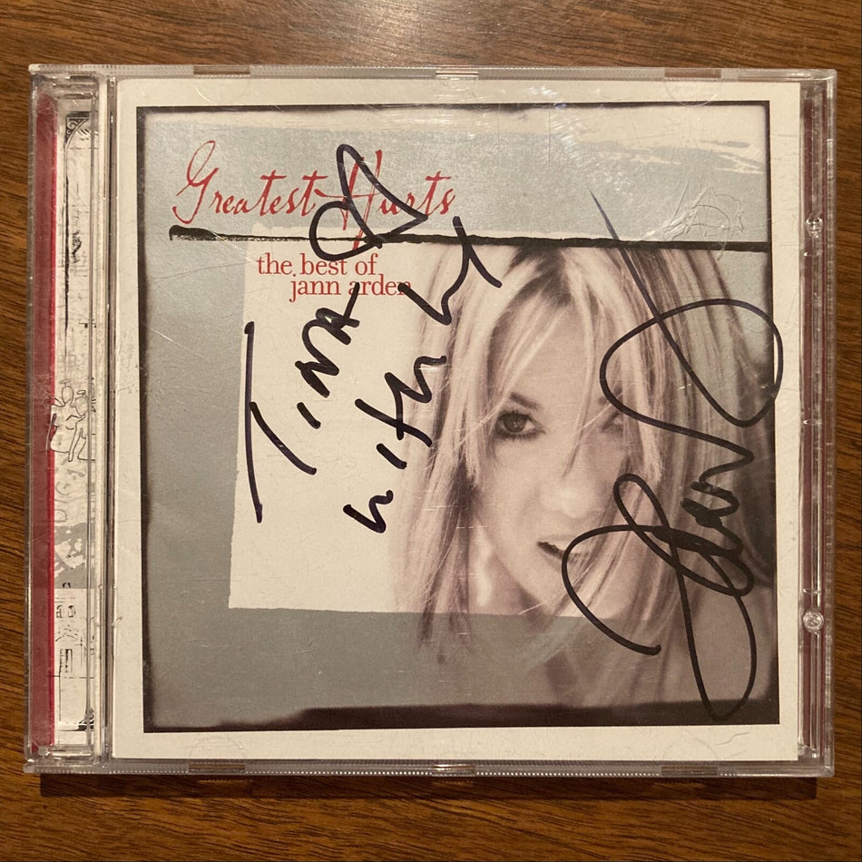THE BEST OF JANN ARDEN SIGNED!~GREATEST HURTS~AUTOGRAPHED CD BOOKLET!~*NO CD*