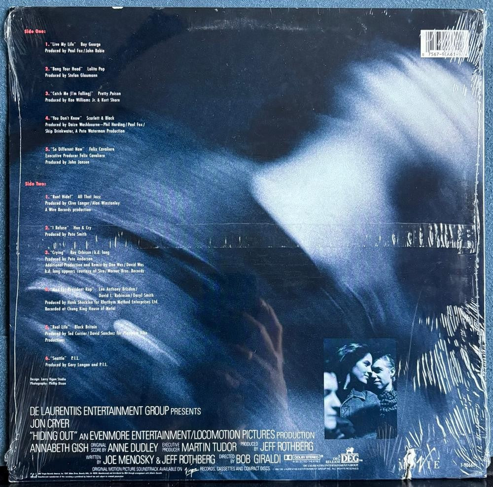 HIDING OUT OST SOUNDTRACK~SEALED ORIG 1987 LP~BOY GEORGE~LOLITA POP~ORBISON~LANG