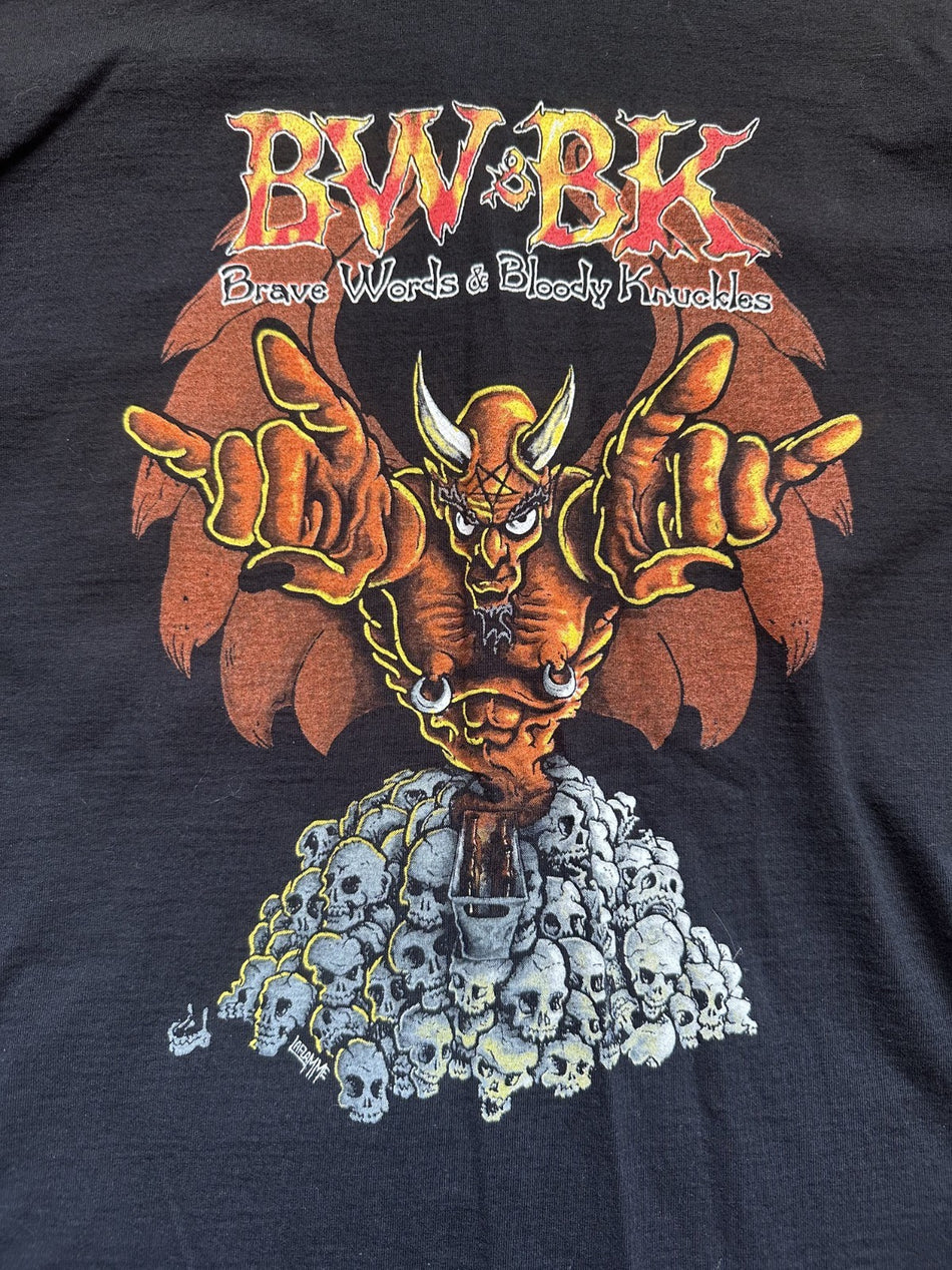 BRAVE WORDS & BLOODY KNUCKLES 2003 CONCERT T-SHIRT~BW&BK~XL~BLACK~EXC COND~RARE