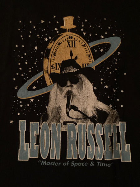 LEON RUSSELL MASTER OF SPACE & TIME T-SHIRT~BLACK~LARGE~GILDEN~BOOGIE ROCKER