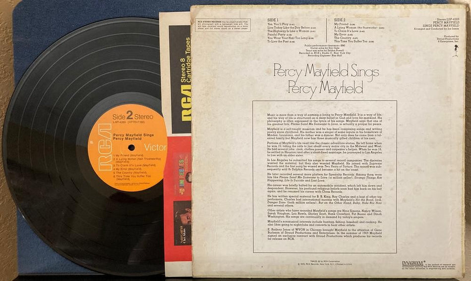 PERCY MAYFIELD SINGS PERCY MAYFIELD~NM- 1970 RCA ORANGE LBL 1st PRESS LP~SHRINK