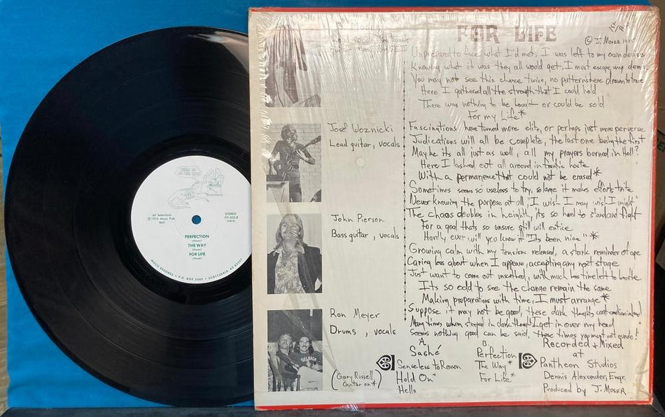 J MOSER AND THE HOTS FOR LIFE~RARE MOCO RECORDS AZ PRIVATE LABEL LP~SHRINK~PSYCH