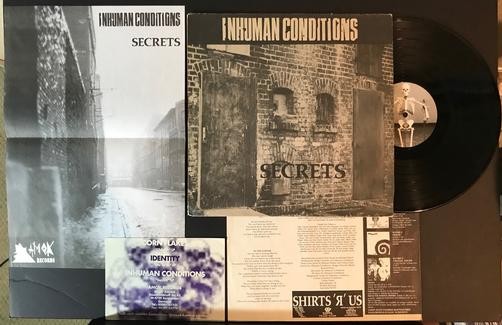 INHUMAN CONDITIONS SECRETS~ORG 1991 AMOK RECORDS GERMAN 1st PRESS LP~THRASH PUNK