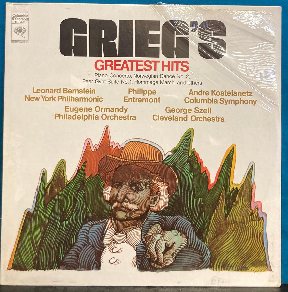 BERNSTEIN~GRIEG'S GREATEST HITS~SEALED 1969 COLUMBIA MS 7505 LP~PROMO~SZELL~ORMA