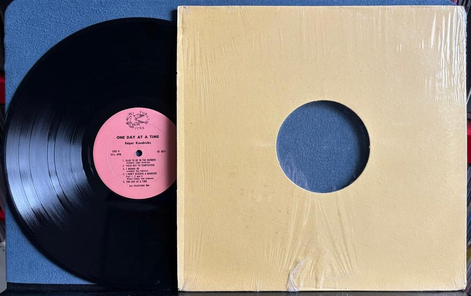 EDGAR KENDRICKS ONE DAY AT A TIME~70's EDRICKS ADVANCE RELEASE LP w/SHRINK~SOUL