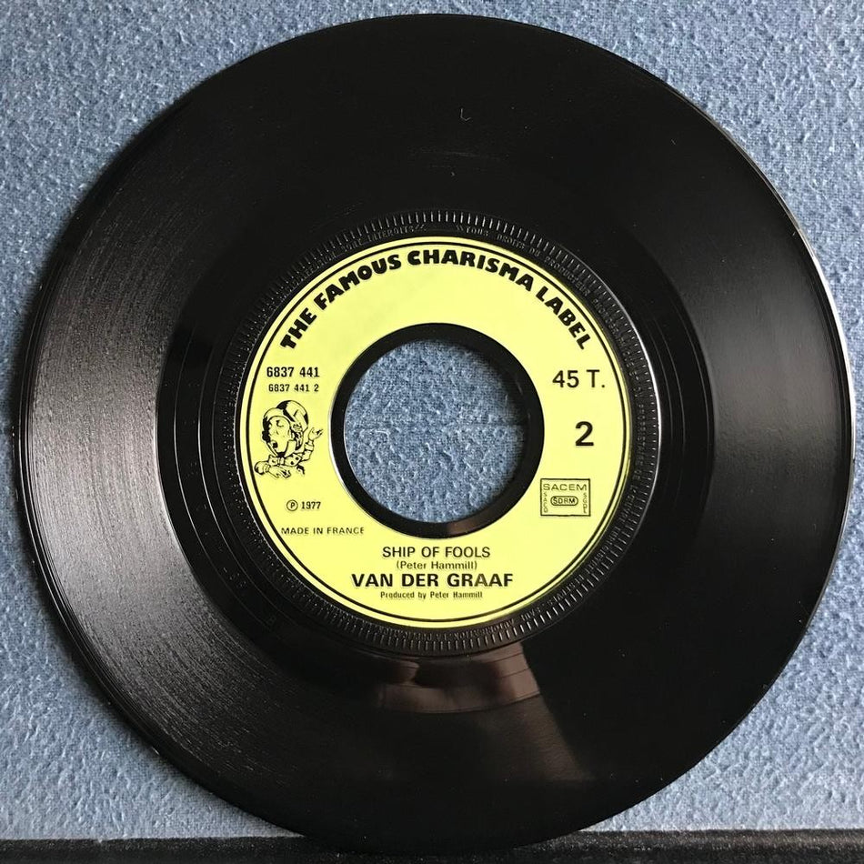 VAN DER GRAAF GENERATOR~CAT'S EYE / SHIP OF FOOLS~NM 1977 CHARISMA FRANCE 7-INCH