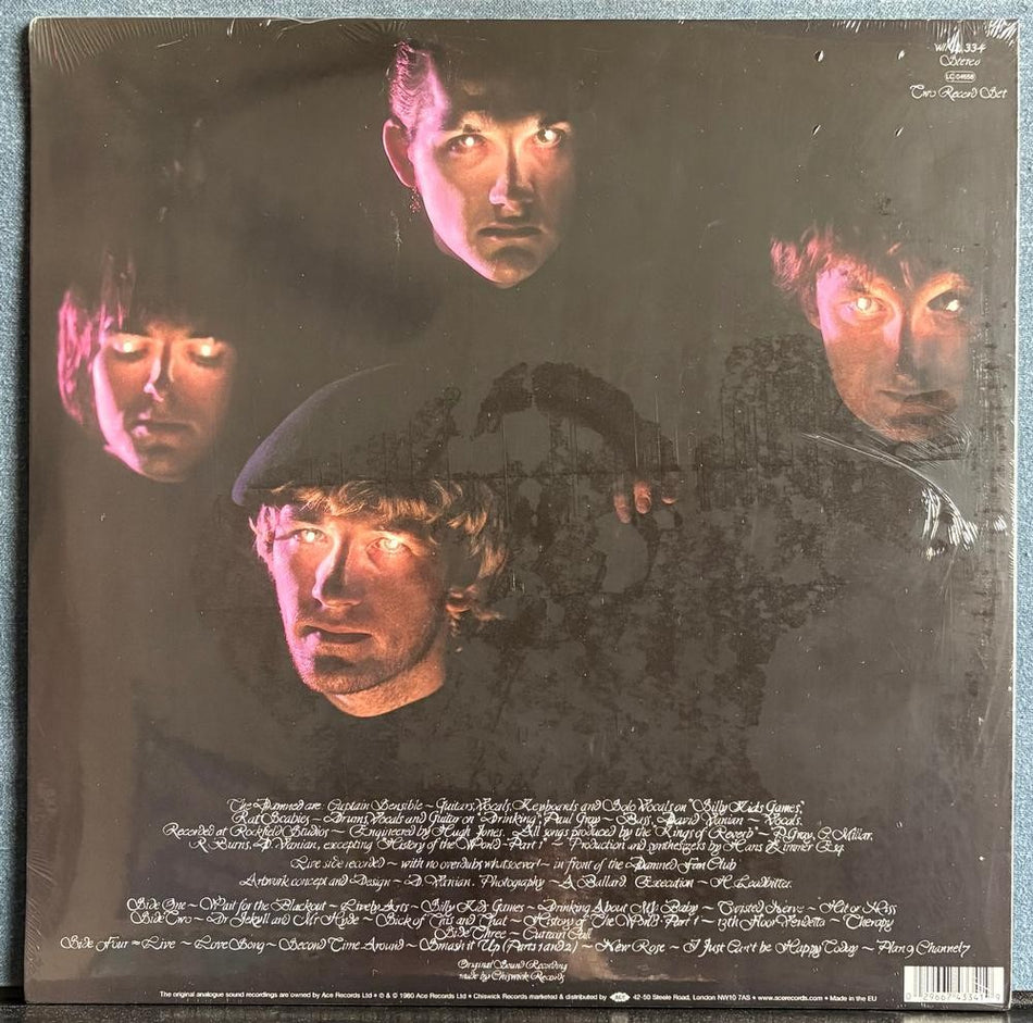 DAMNED~THE BLACK ALBUM~SEALED NUMBERED LMTD 2021 ROUGH TRADE UK CLEAR/BLACK 2-LP