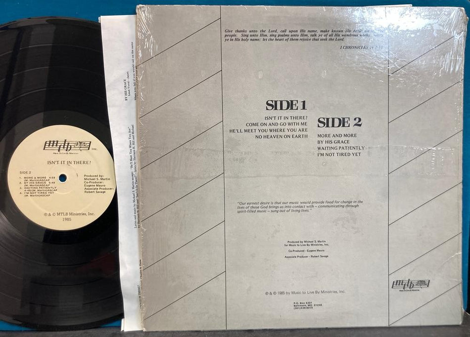 MICHAEL MARTIN + VOICES ISN'T IT IN THERE?~NM 1985 PVT GOSPEL FUNK LP~SHRINK