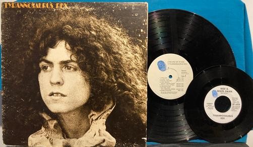 T. REX~TYRANNOSAURUS~BEARD OF STARS ORIG '70 LP w/NM 45~BOLAN~BOWIE~GLAM