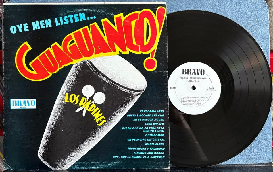 LOS PAPINES OYE MEN LISTEN GUAGUANCO~VG++ 1960s BRAVO LP BR-105~AFRO-CUBAN~LATIN