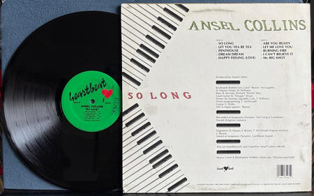 ANSEL COLLINS SO LONG~ORIG 1988 HEARTBEAT PROMO COPY LP~QUIEX AUDIOPHILE~REGGAE