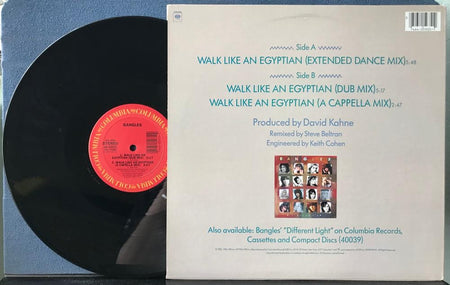 BANGLES WALK LIKE AN EGYPTIAN~NM- '86 COLUMBIA 12" SINGLE~EXTENDED DANCE MIX