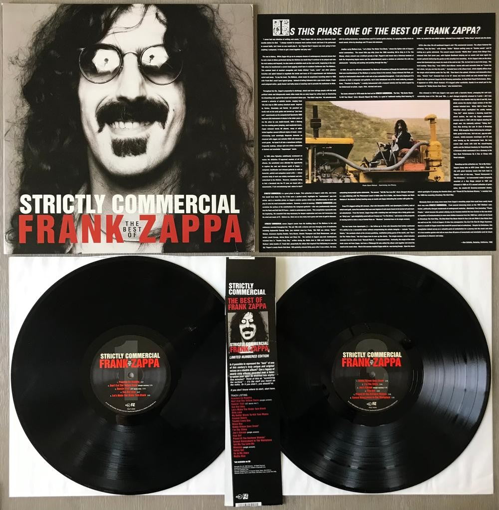 BEST OF FRANK ZAPPA~STRICTLY COMMERCIAL~VG++ LMTD NMBR 1995 QUIEX 2LP~INSERT~OBI