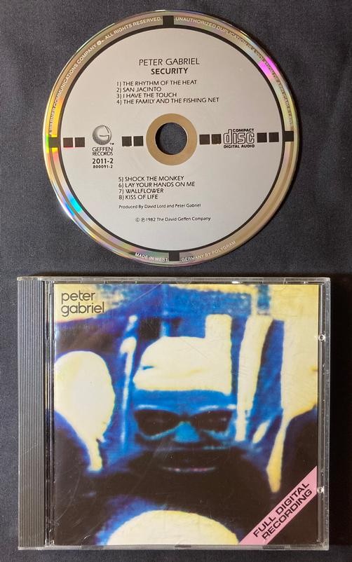 PETER GABRIEL SECURITY~NM 1984 GEFFEN CD REISSUE~MADE IN WEST GERMANY~PROG ROCK