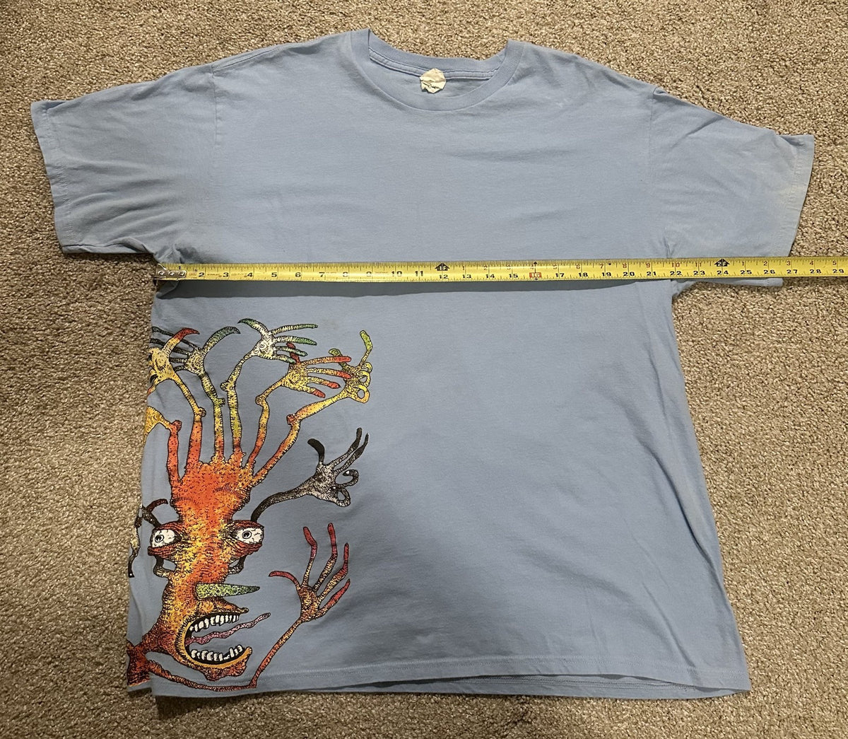 MEAT PUPPETS CONCERT T-SHIRT~HAND HEAD~LIGHT BLUE~XL~HANES~EXC COND~VTG