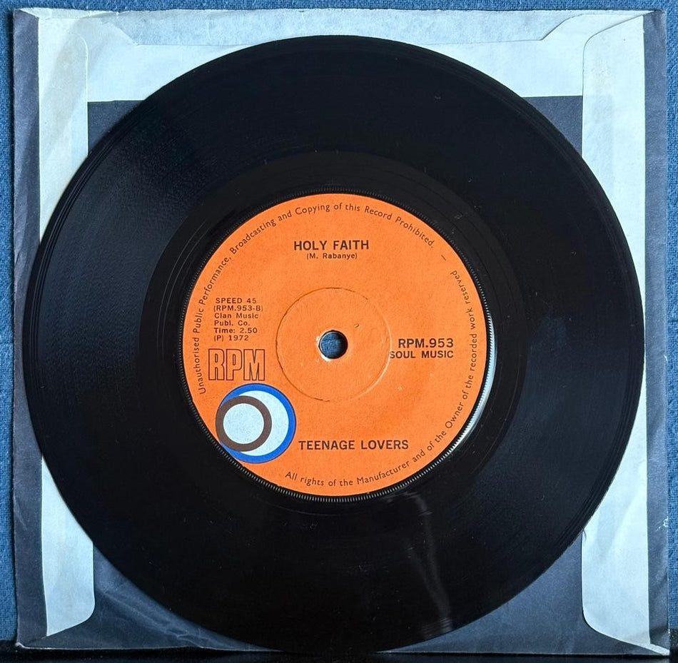 SO AFRICA 45~TEENAGE LOVERS~BOTANY 1000 /HOLY FAITH~1972 RPM 7'~SOUL~JIVE~HEAR