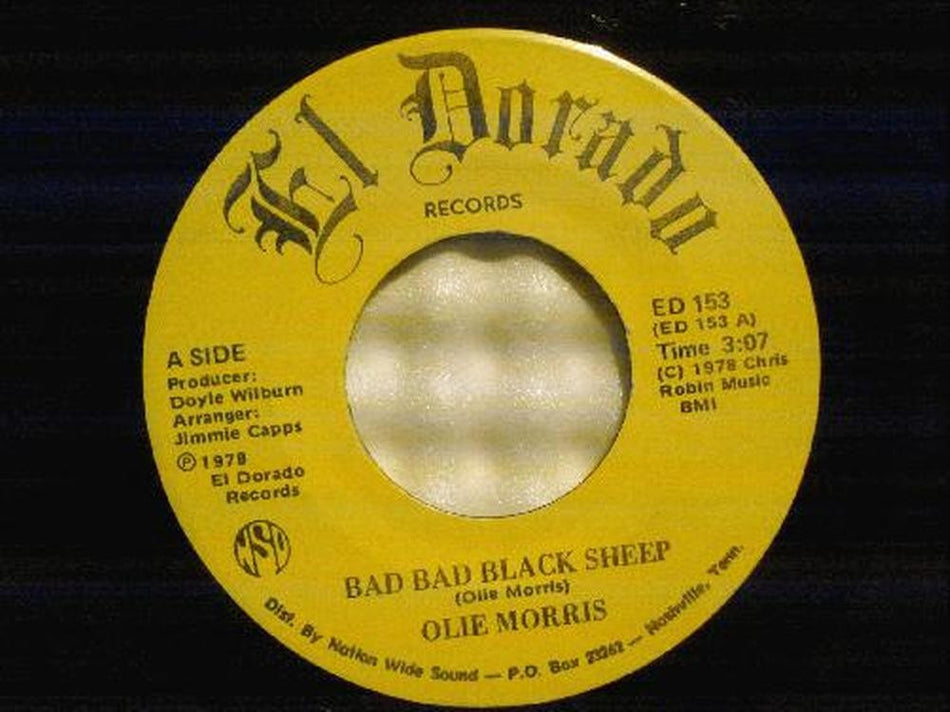 RARE PRIVATE LBL COUNTY: OLIE MORRIS Bad Bad Black Sheep/ Light Up on EL DORADO