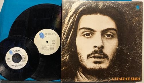 T. REX~TYRANNOSAURUS~BEARD OF STARS ORIG '70 LP w/NM 45~BOLAN~BOWIE~GLAM