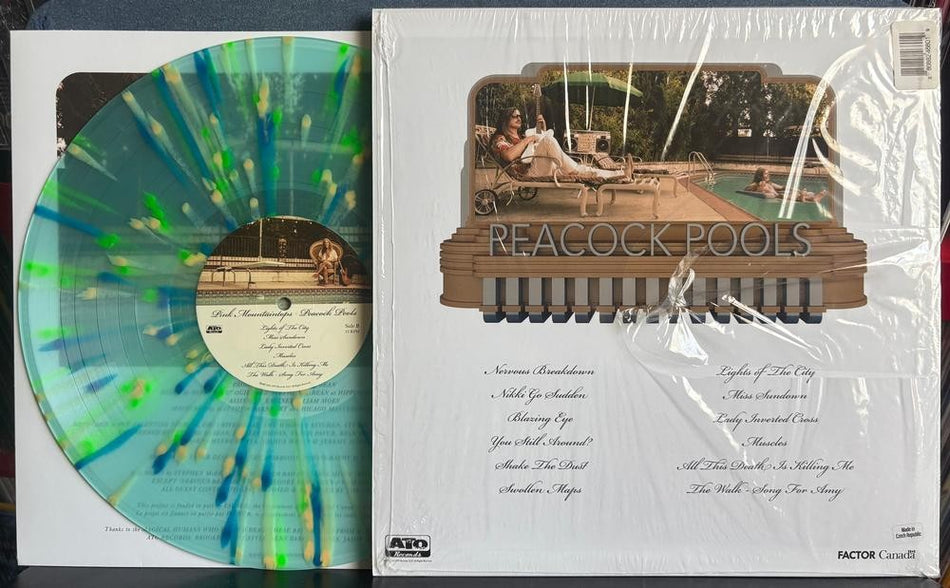 PINK MOUNTAINTOPS PEACOCK POOLS~NM '22 LIGHT BLUE SPLATTER LP~SHRINK~HYPE~McBEAN
