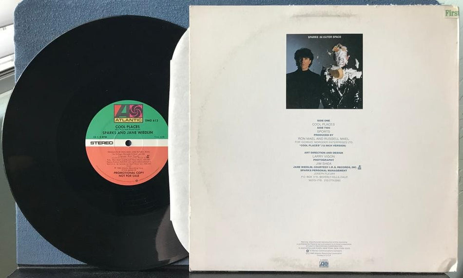 SPARKS AND JANE WIEDLIN~COOL PLACES~NM- 1983 SRC PROMO 12-INCH SINGLE LP w/HYPE