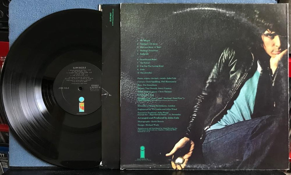 JOHN CALE SLOW DAZZLE~NM 1975 ISLAND 1st PRESS LP w/INNER SLV~VELVET UNDERGROUND