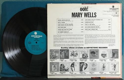 MARY WELLS OOH!~ORIG 1966 MOVIETONE RECORDS MONO LP~FUNK/SOUL VOCAL~HE'S A LOVER