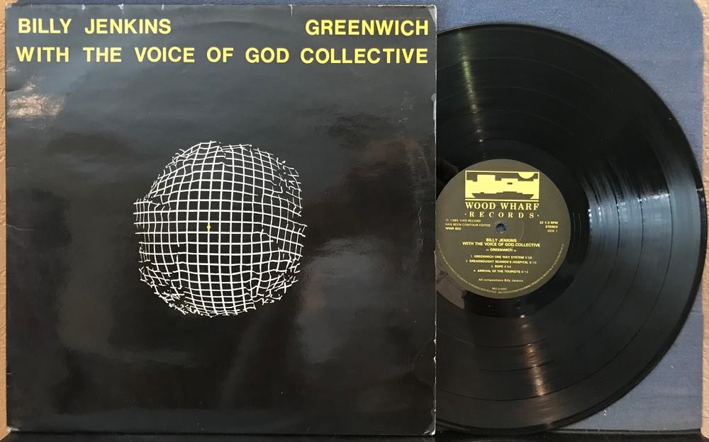 BILLY JENKINS w/THE VOICE OF GOD COLLECTIVE GREENWICH~NM- 1985 WOOD WHARF UK LP