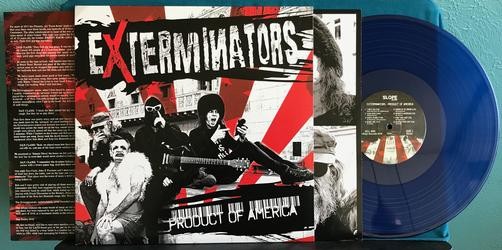 EXTERMINATORS PRODUCT OF AMERICA~NM ELECTION DAY 2016 BLUE VINYL LP~INSERT~INNER