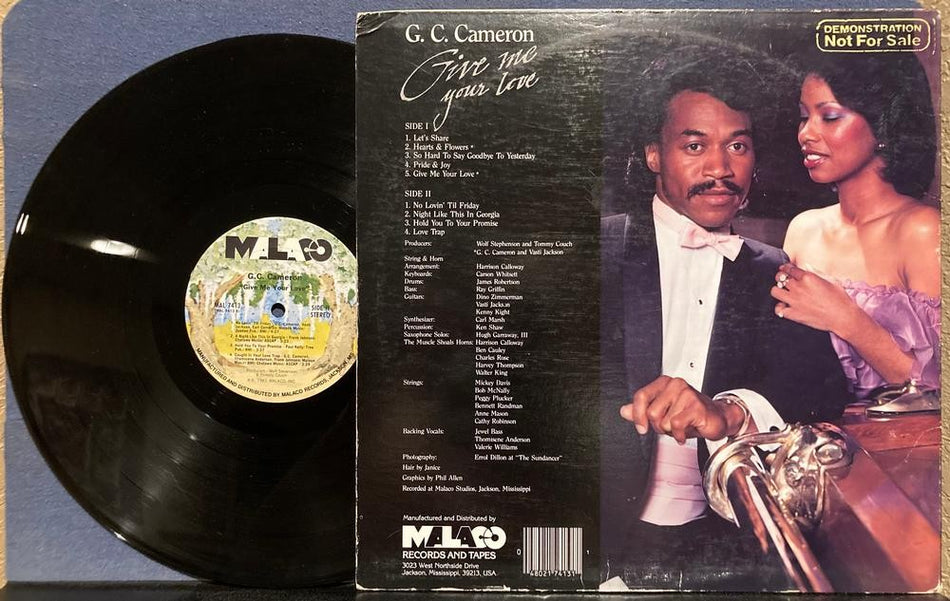 G.C. CAMERON GIVE ME YOUR LOVE~ORIG 1983 MALACO RECORDS PROMO LP~MOD SOUL~DISCO