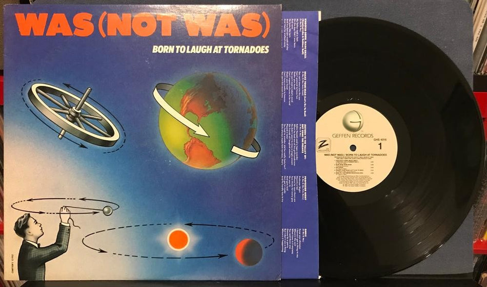 WAS (NOT WAS) BORN TO LAUGH AT TORNADOES~VG+ 1983 GEFFEN/ZE LP w/INNER~SYNTH-POP