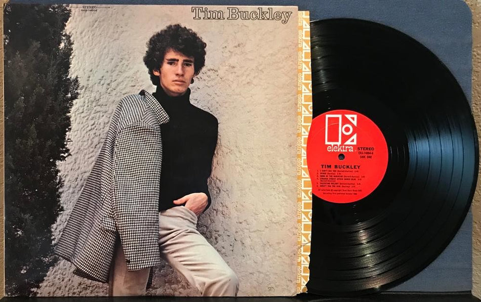 TIM BUCKLEY 1966 S/T DEBUT LP~1970 ELEKTRA RED LBL RE LP~ACID WASHED FOLK PSYCH