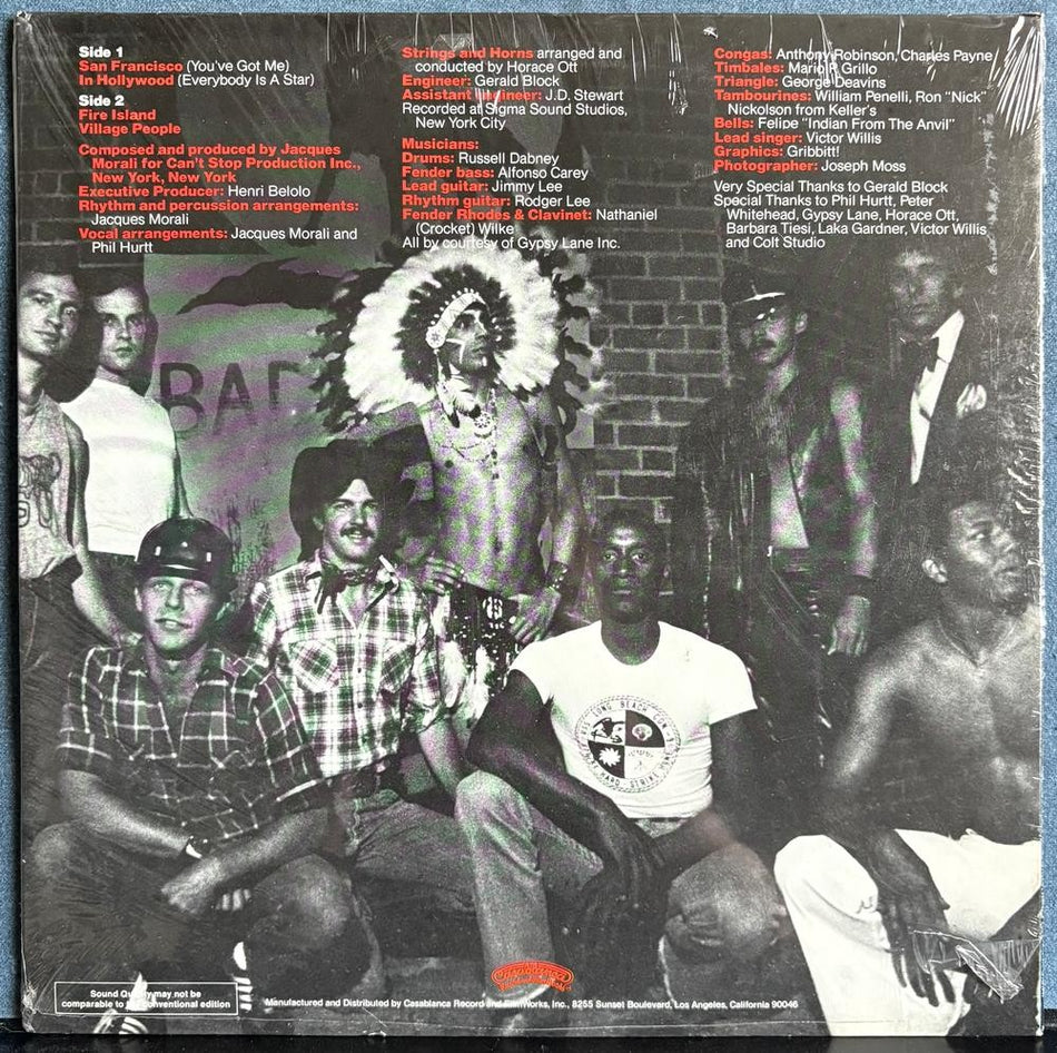 VILLAGE PEOPLE SELF-TITLED DEBUT LP~SEALED ORIG 1978 PICTURE DISC~FUNK~DISCO~PIC