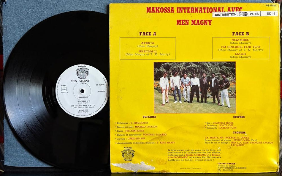 MEN MAGNY NKECHALI~T. KING MARTY SIGNED CHICAMBIANCE MUSIQUE FRANCE LP~AFRICAN