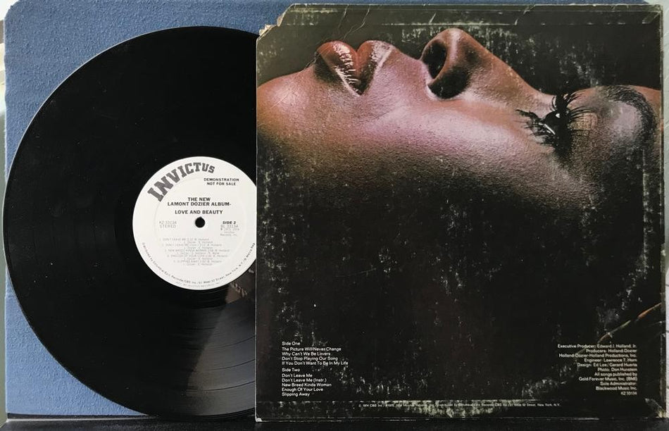 THE NEW LAMONT DOZIER ALBUM~LOVE AND BEAUTY~1974 INVICTUS WHITE LABEL PROMO LP