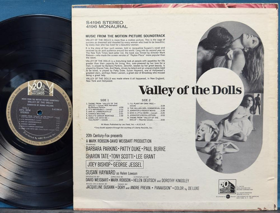 VALLEY OF THE DOLLS OST~OG 1967 LP~PREVIN~SEX DRUGS HEDONISM~SHARON TATE~MANSON