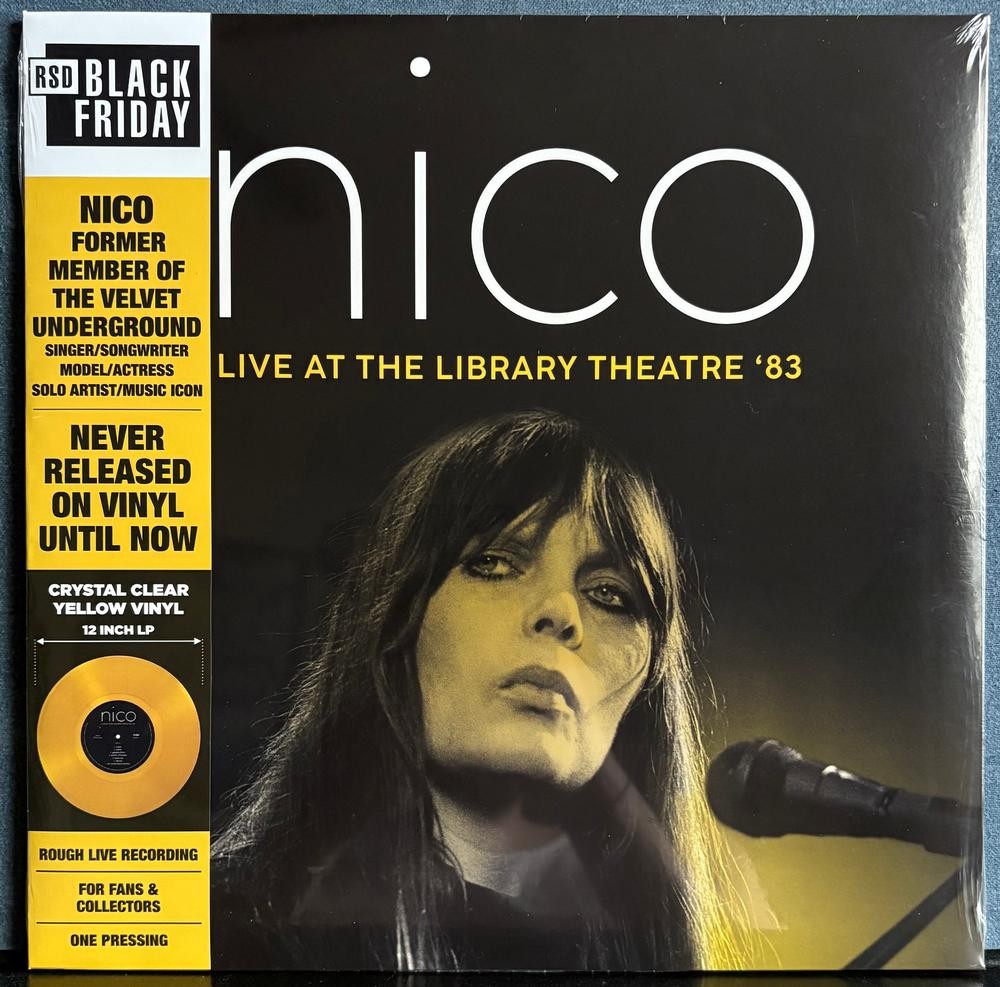 NICO LIVE AT THE LIBRARY THEATRE '83~SEALED RSD '22 YELLOW LP~VELVET UNDERGROUND