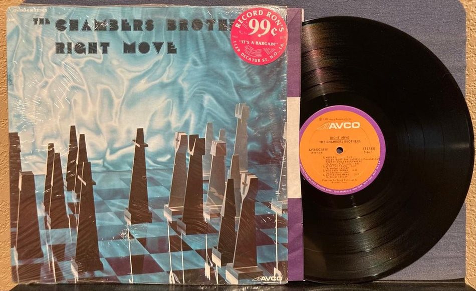 THE CHAMBERS BROTHERS RIGHT MOVE~NM 1975 AVCO FIRST PRESS LP w/SHRINK +LBL INNER