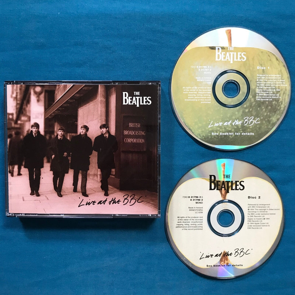 THE BEATLES LIVE AT THE BBC~RARE 1994 CAPITOL/APPLE HOLLAND MONO 2-CD SET~LENNON