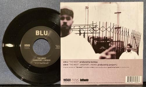 BLU THE WEST NM 2014 LIMITED EDITION PICTURE SLEEVE 7' 45 RPM SINGLE~RAP/HIP-HOP