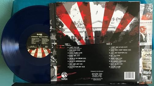 EXTERMINATORS PRODUCT OF AMERICA~NM ELECTION DAY 2016 BLUE VINYL LP~INSERT~INNER