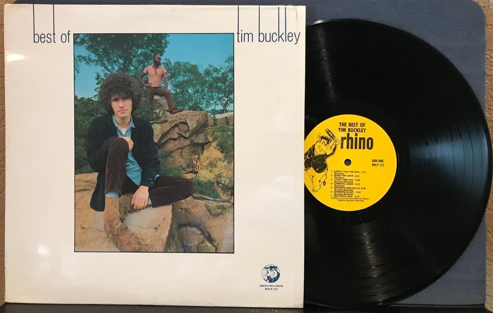 THE BEST OF TIM BUCKLEY~1983 RHINO COMP LP w/SHRINK~ACID WASHED FOLK ROCK