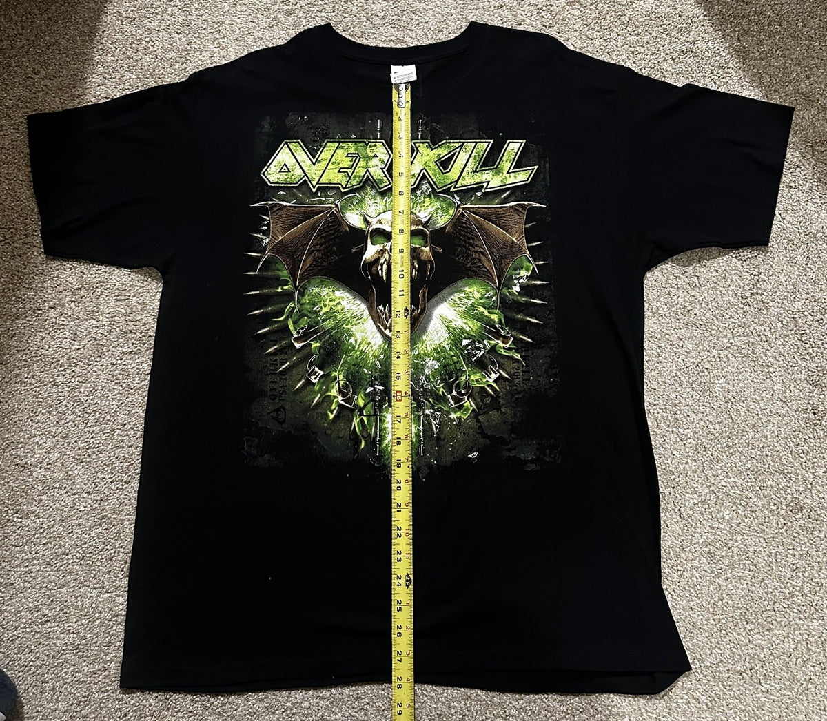 OVERKILL CONCERT T-SHIRT~2013 USA TOUR~XL~BLACK~ORIGINAL~EXC COND~RARE~VINTAGE