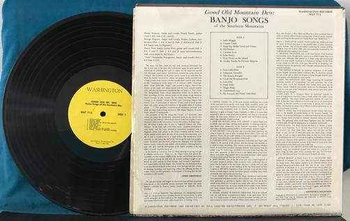 GOOD OLD MOUNTAIN DEW BANJO SONGS~SOUTHERN MOUNTAINS~ORIG WASHINGTON LP~SHRINK