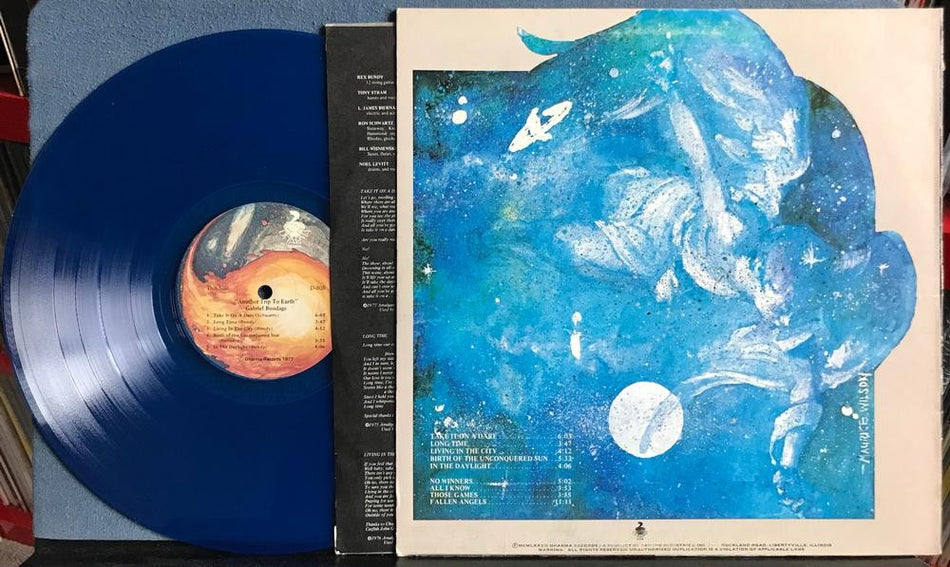 GABRIEL BONDAGE ANOTHER TRIP TO EARTH~NM- 1977 LMTD BLUE VINYL /8,000~INNER~PROG