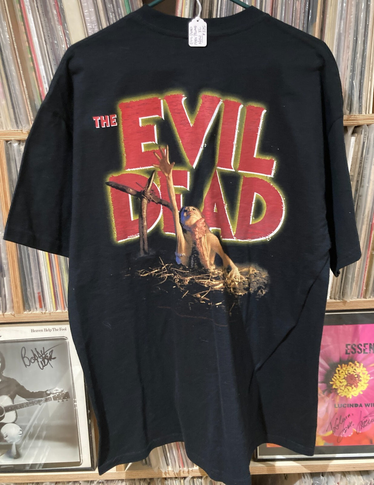 NEW! EVIL DEAD CHOKING HAND CROSS LOGO ORIG 2001 MOVIE PROMO T-SHIRT~XL~HORROR