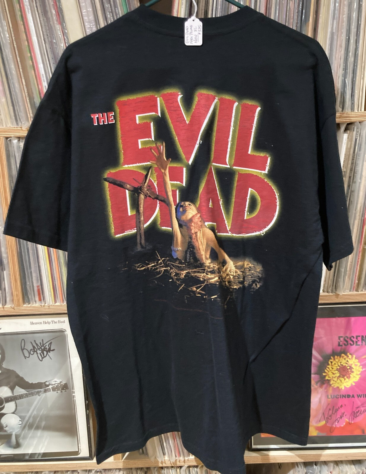 NEW! EVIL DEAD CHOKING HAND CROSS LOGO ORIG 2001 MOVIE PROMO T-SHIRT~XL~HORROR